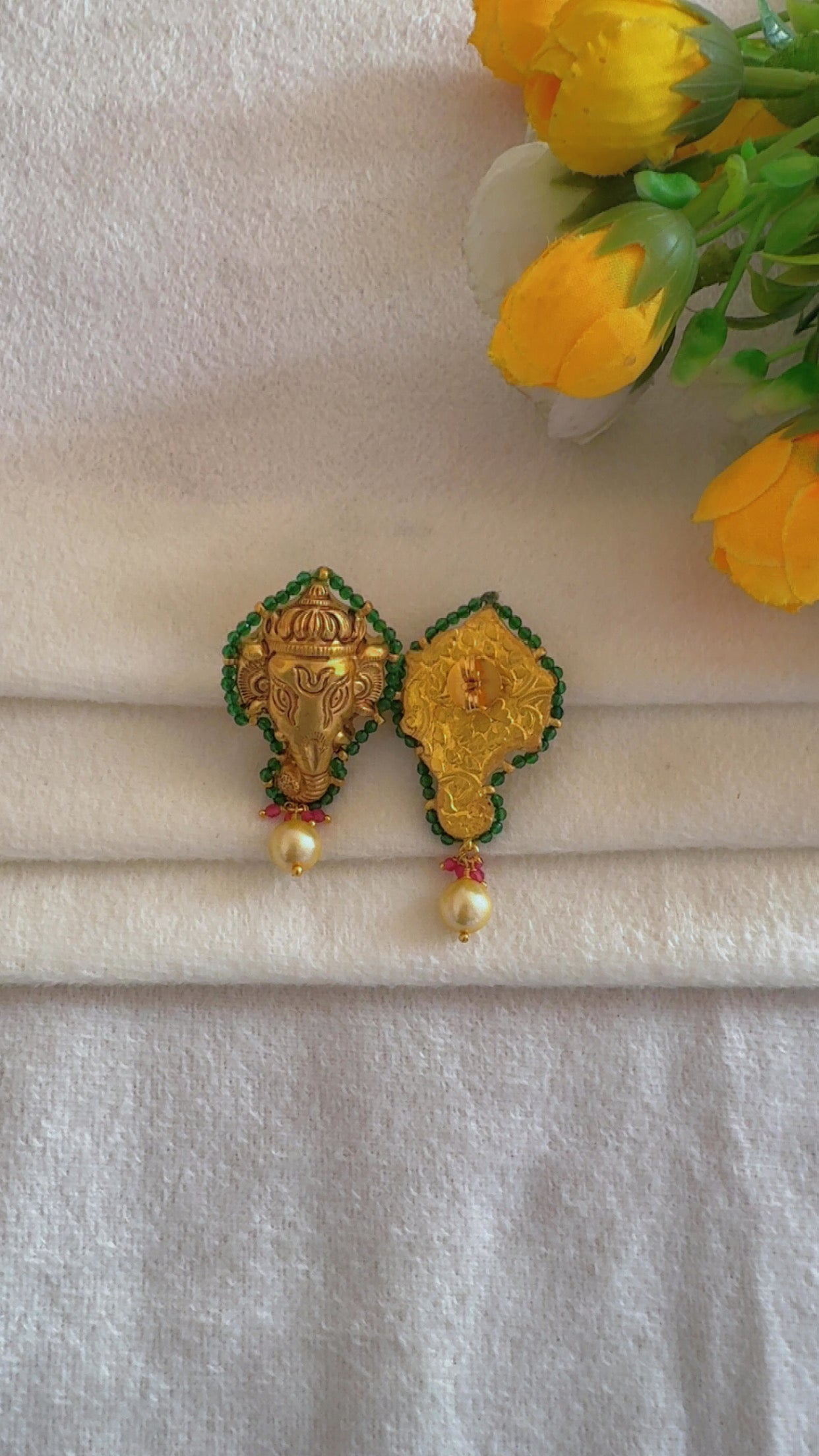 Designer 22k Gold Hallmarked Earrings