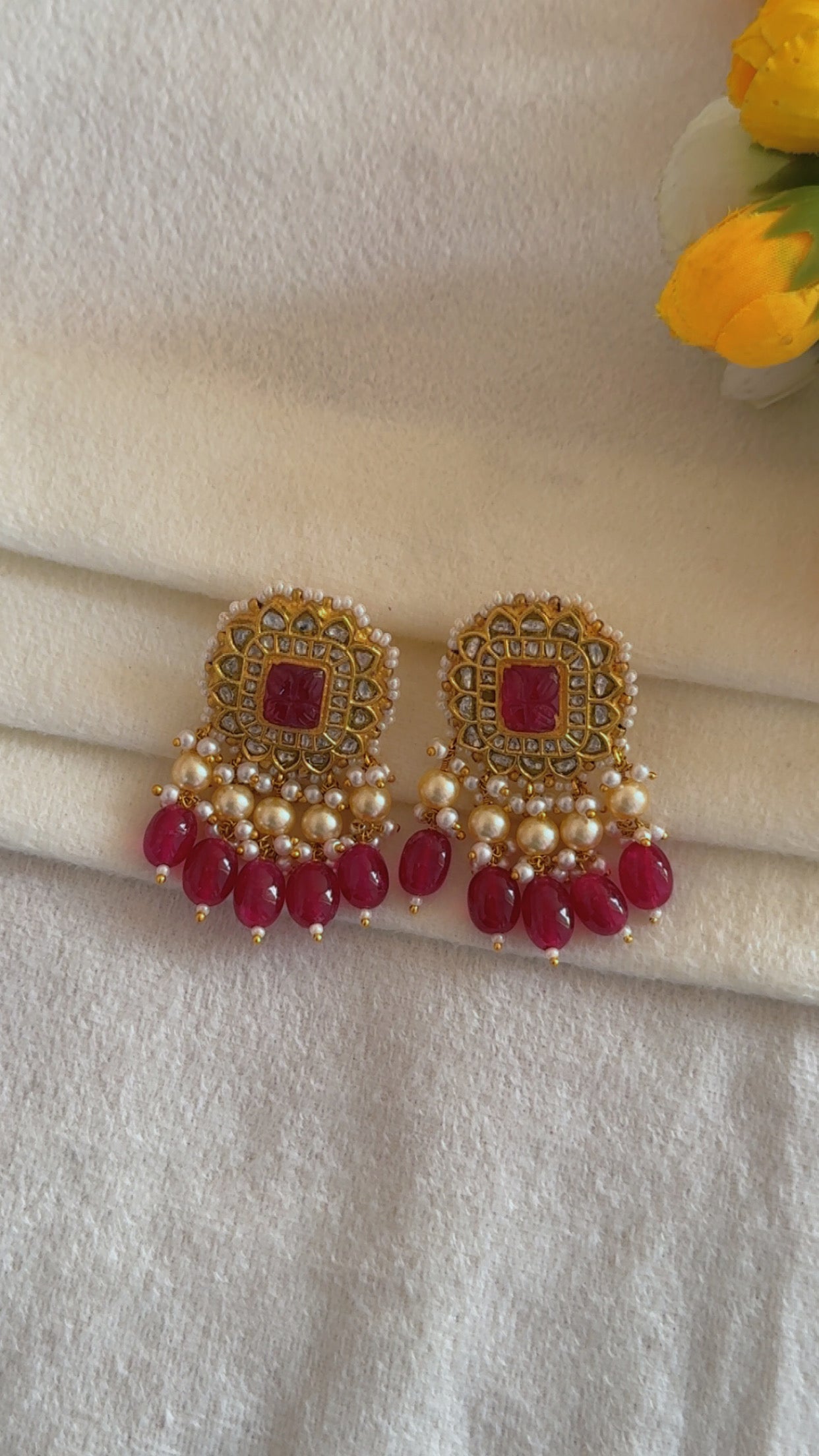 Designer 22k Gold Hallmarked Earrings