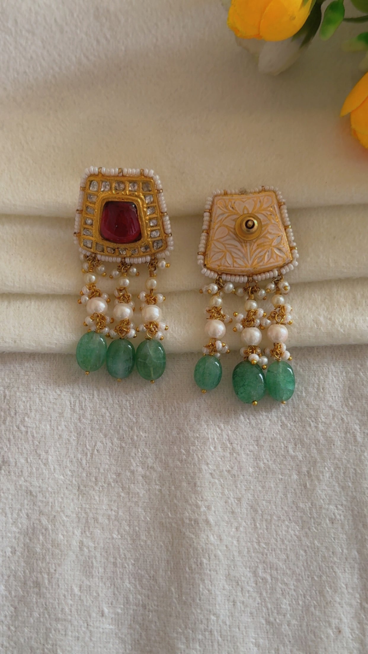 Designer 22k Gold Hallmarked Earrings