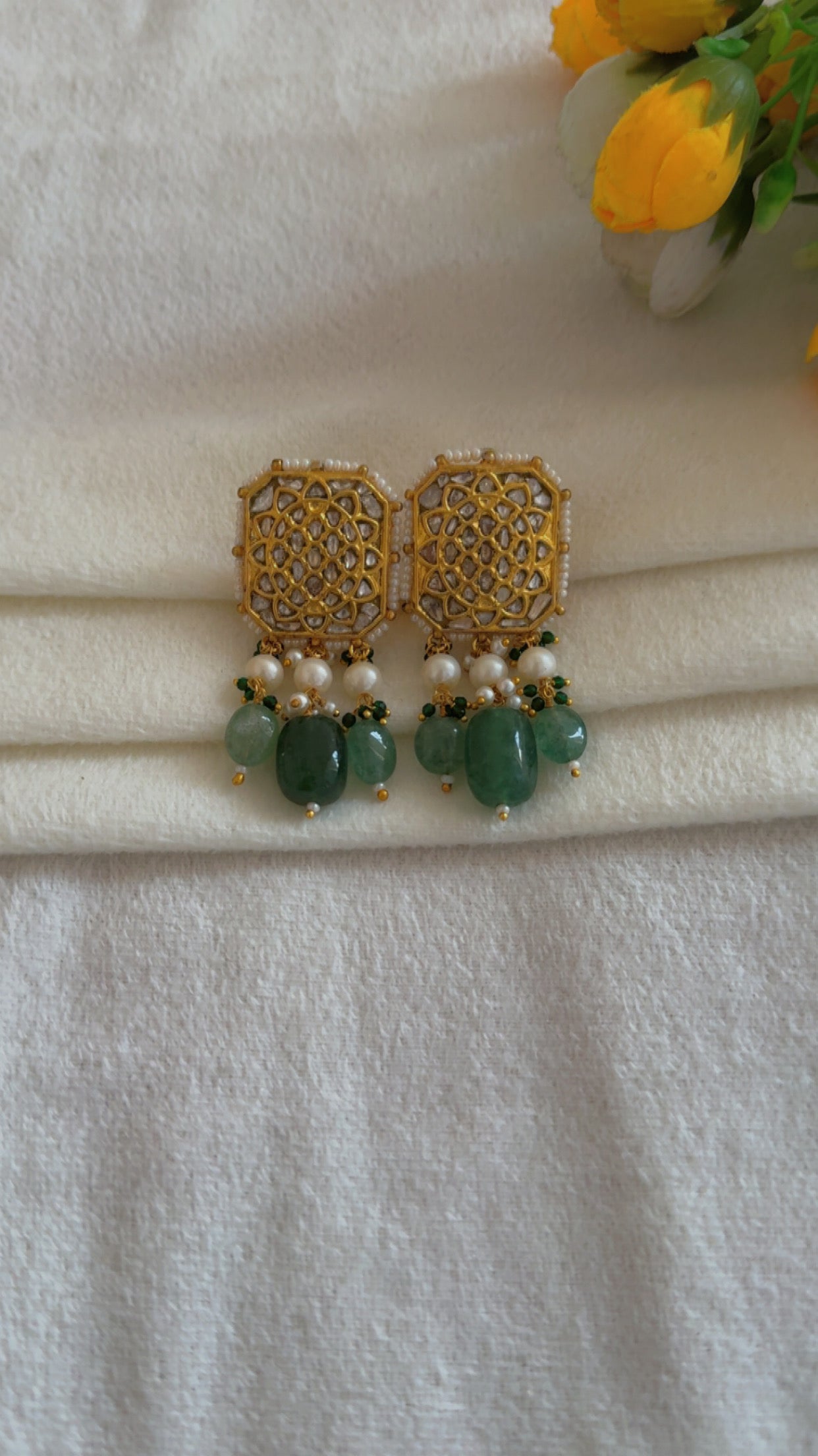 Designer 22k Gold Hallmarked Earrings