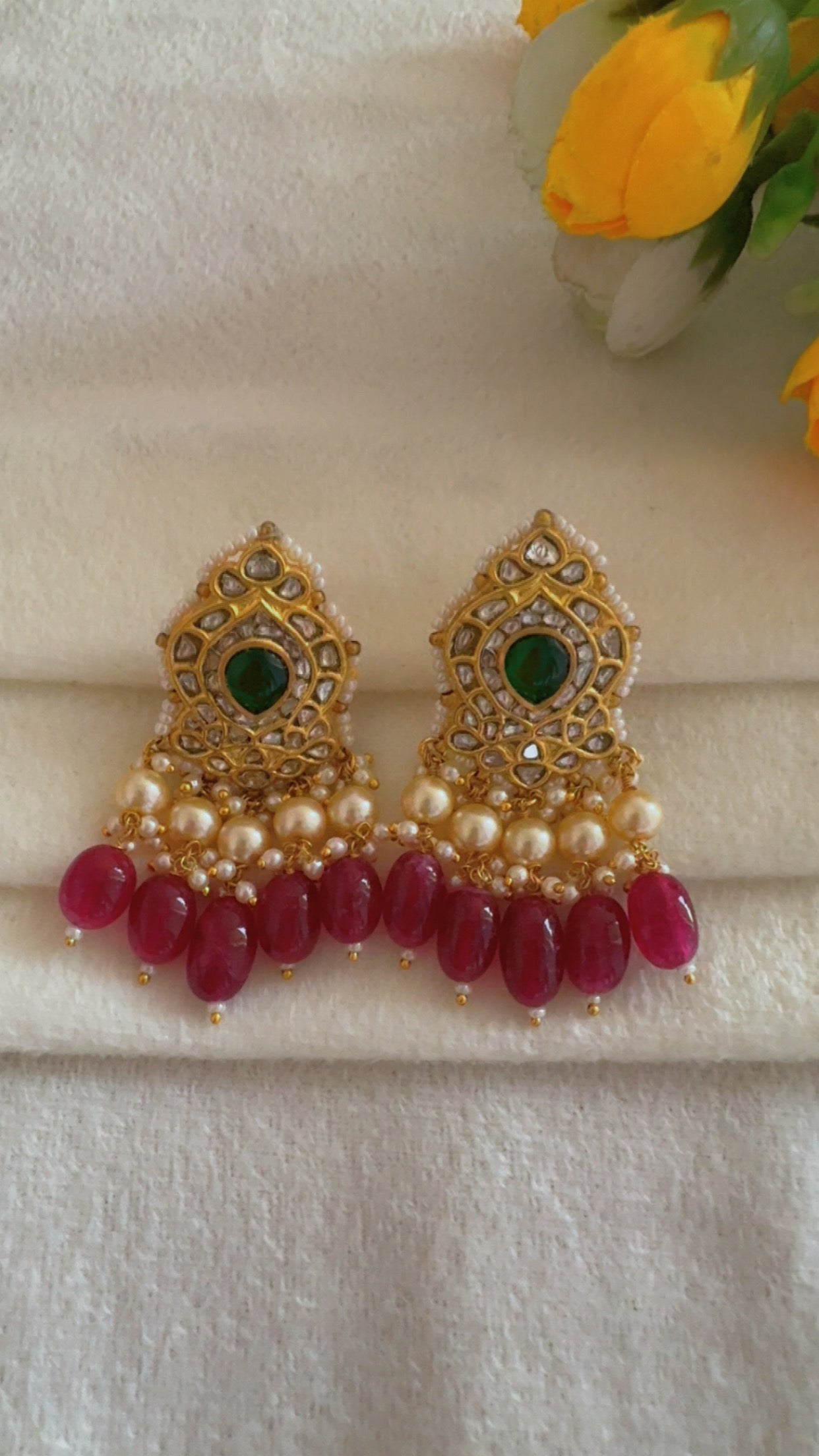 Designer 22k Gold Hallmarked Earrings