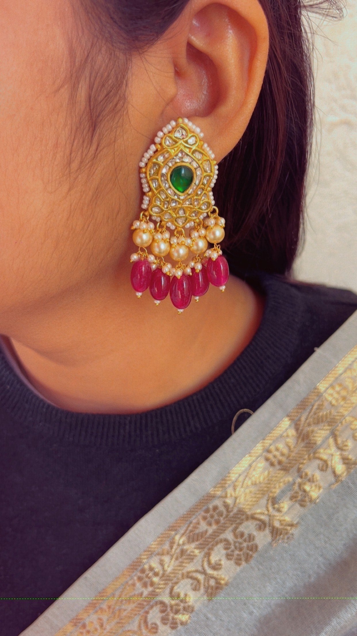 Designer 22k Gold Hallmarked Earrings