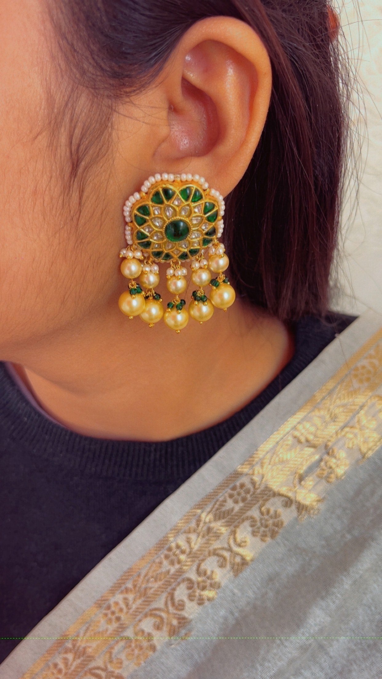 Designer 22k Gold Hallmarked Earrings