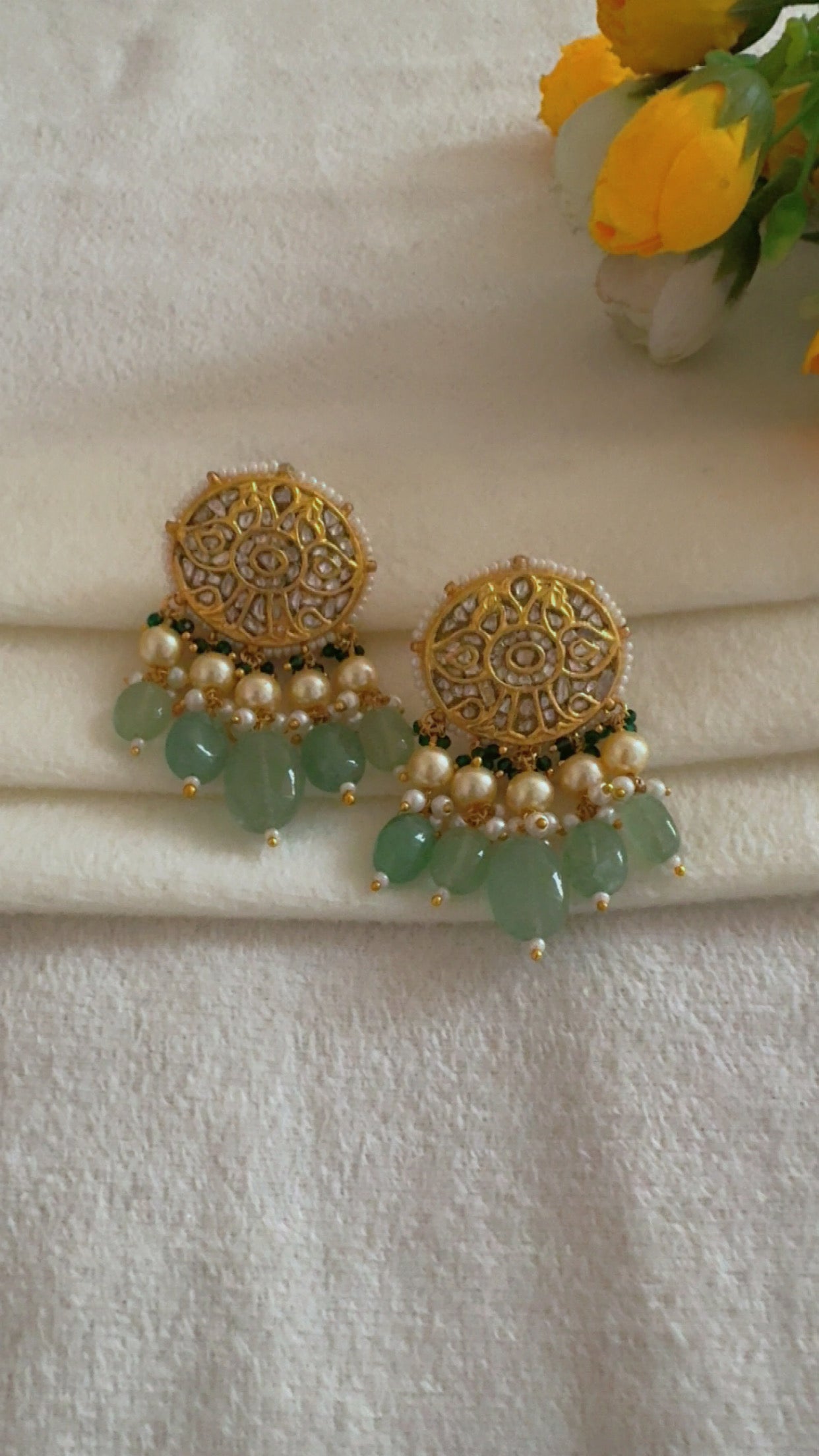 Designer 22k Gold Hallmarked Earrings