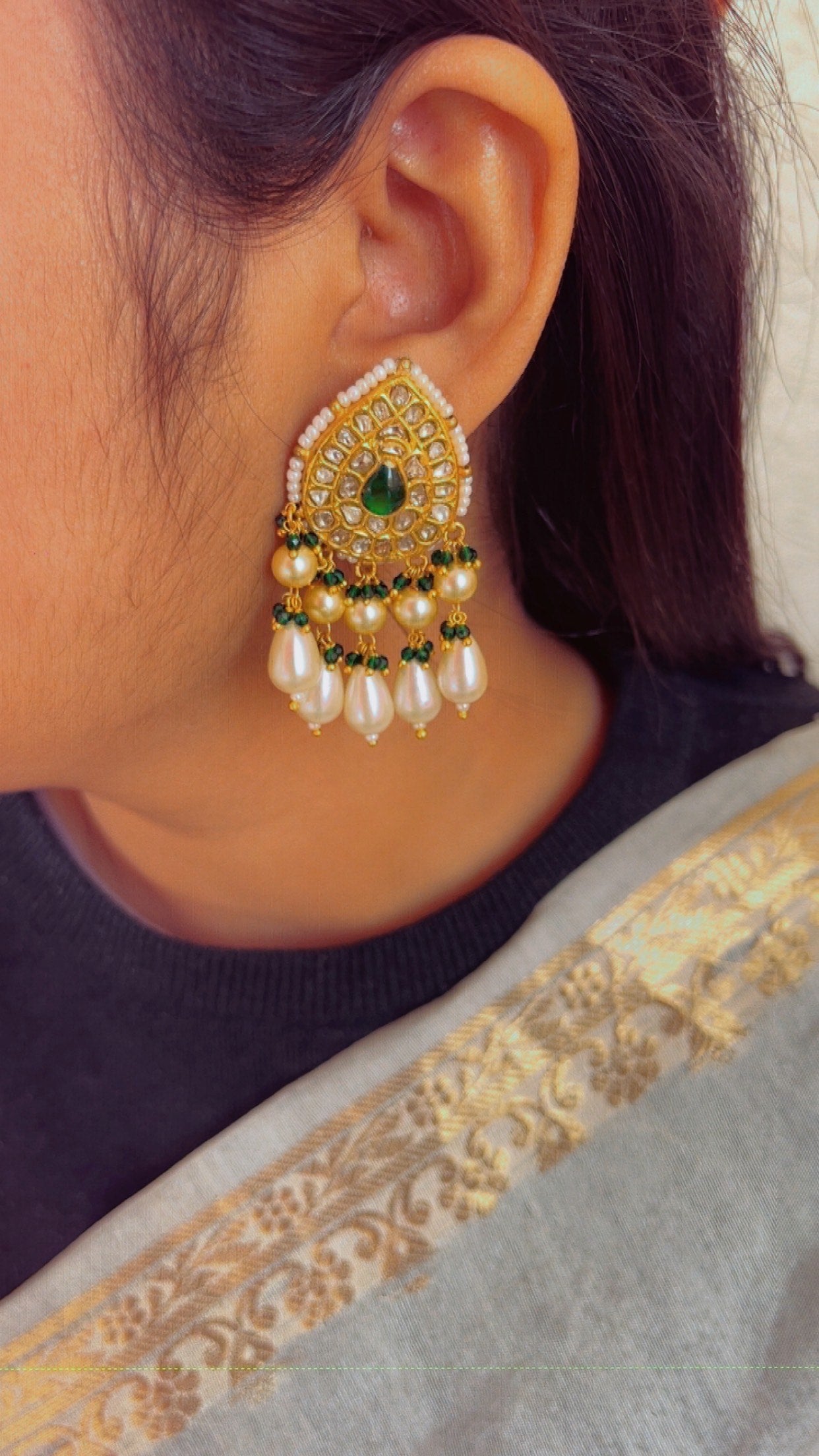 Designer 22k Gold Hallmarked Earrings