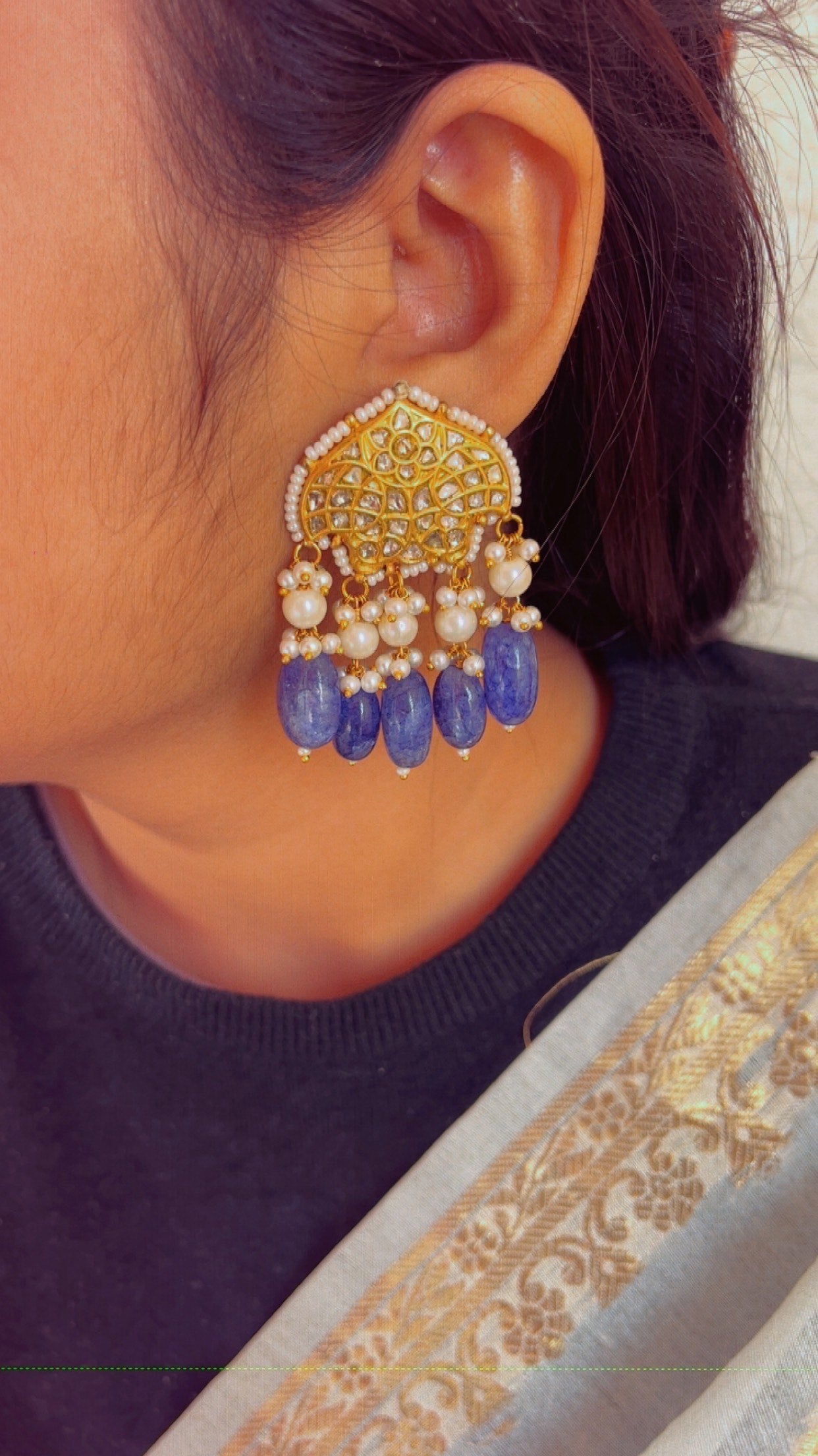 Designer 22k Gold Hallmarked Earrings