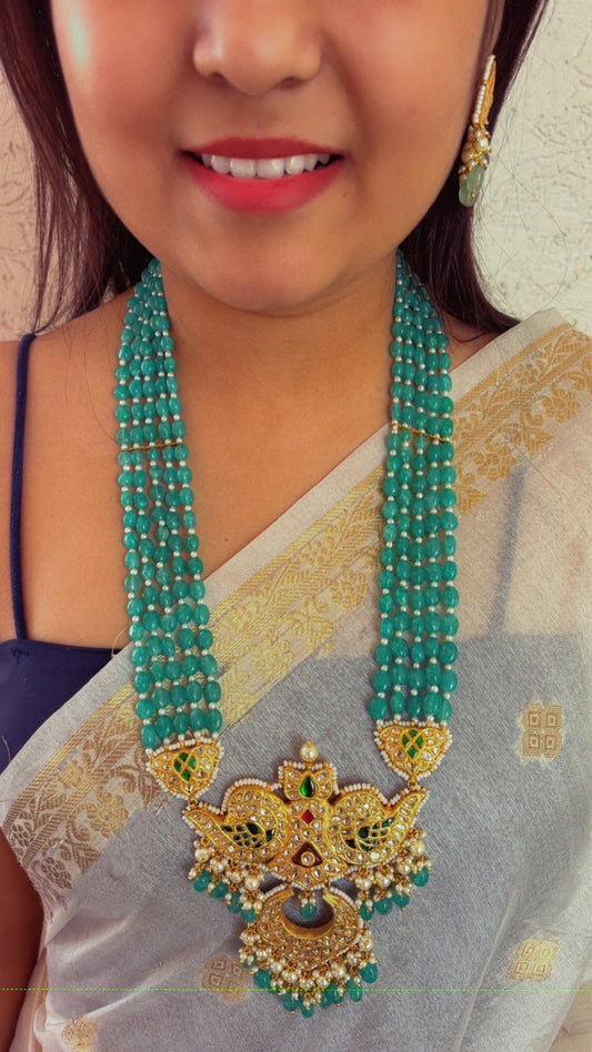 22K Gold Hallmarked Diamond Polki Necklace Jewelry