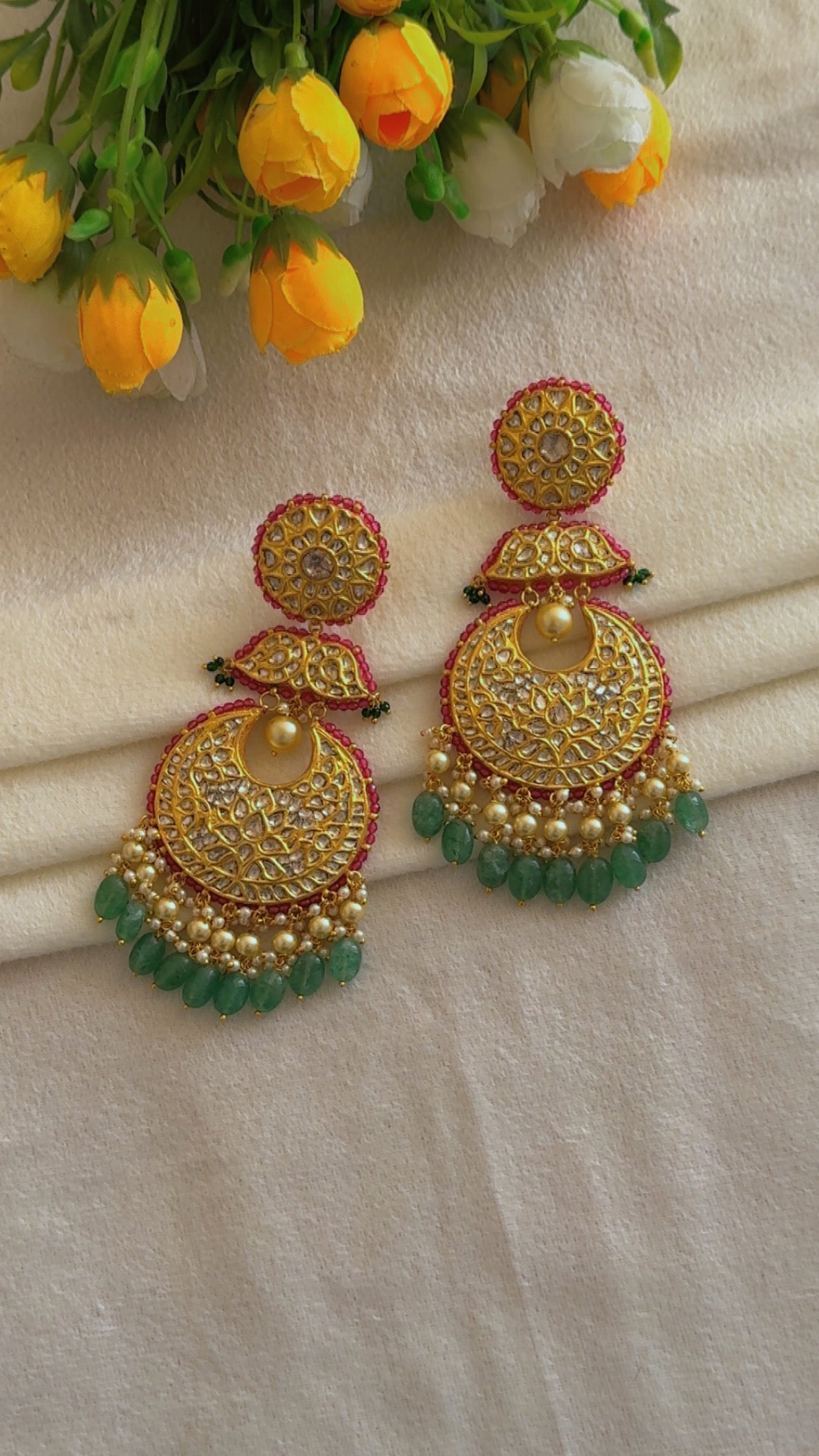 Designer 22k Gold Hallmarked Earrings