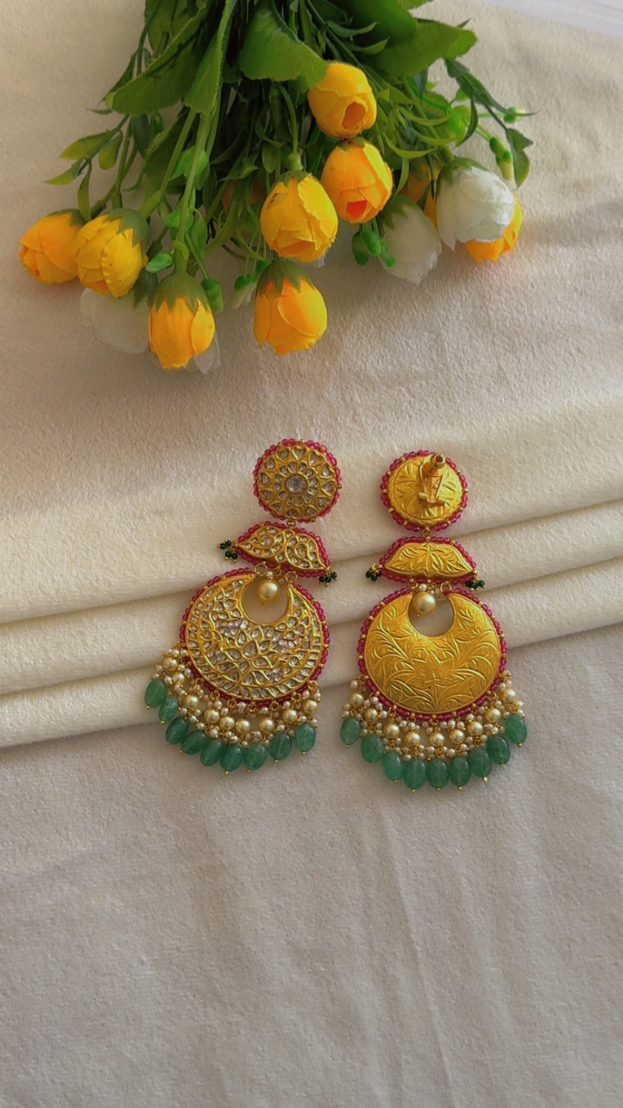 Designer 22k Gold Hallmarked Earrings