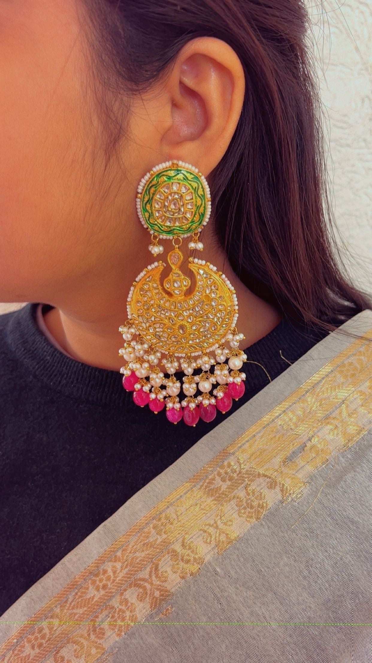 Designer 22k Gold Hallmarked Earrings