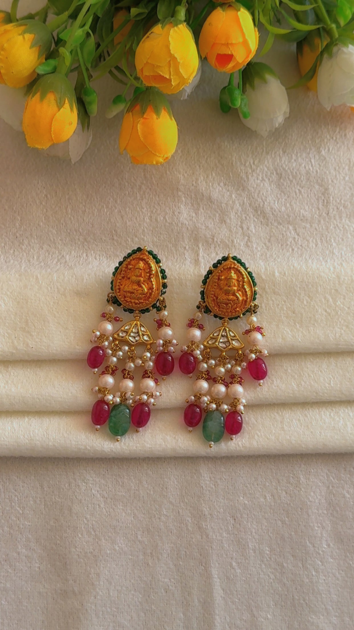 Designer 22k Gold Hallmarked Earrings