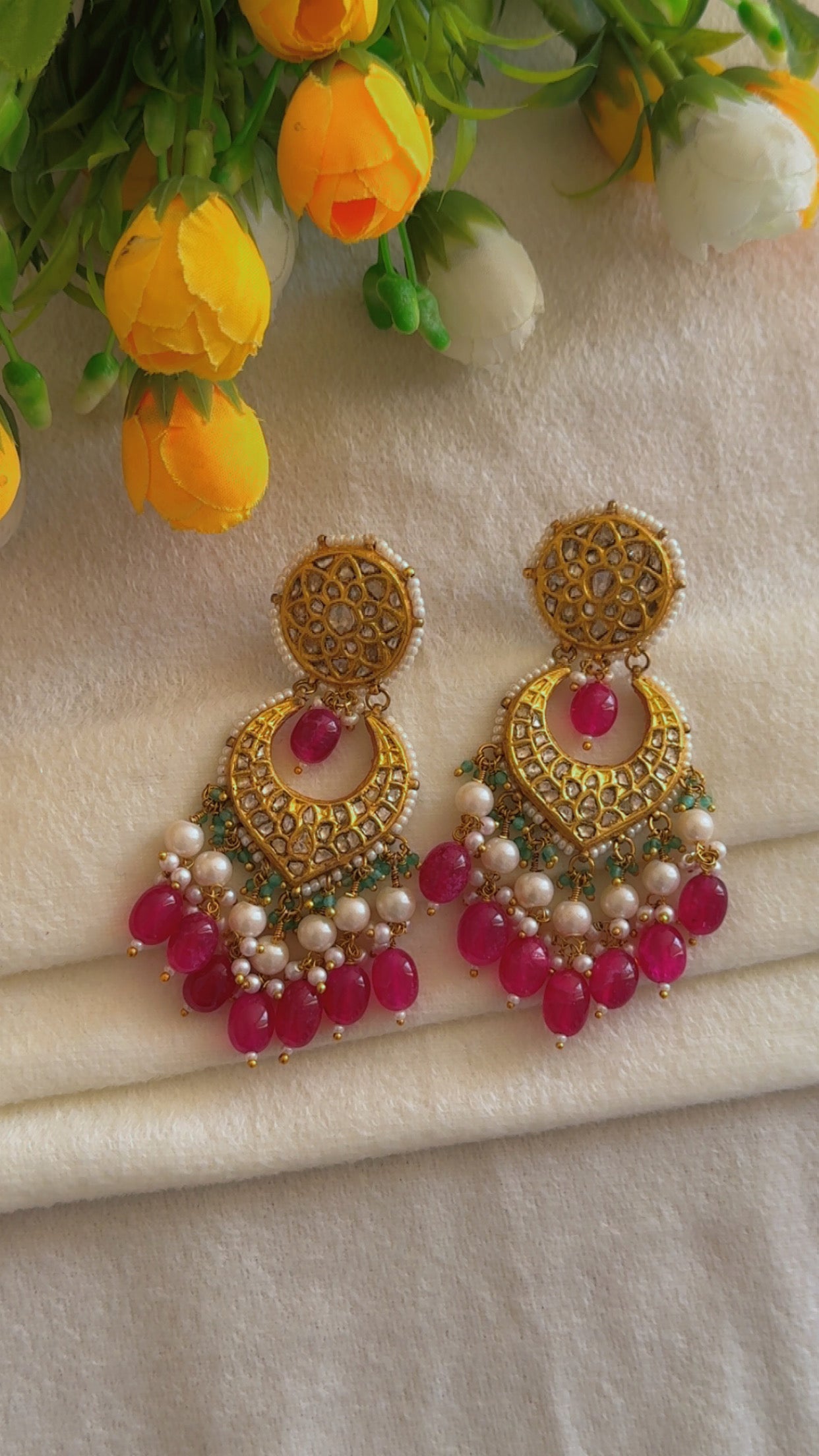 Designer 22k Gold Hallmarked Earrings