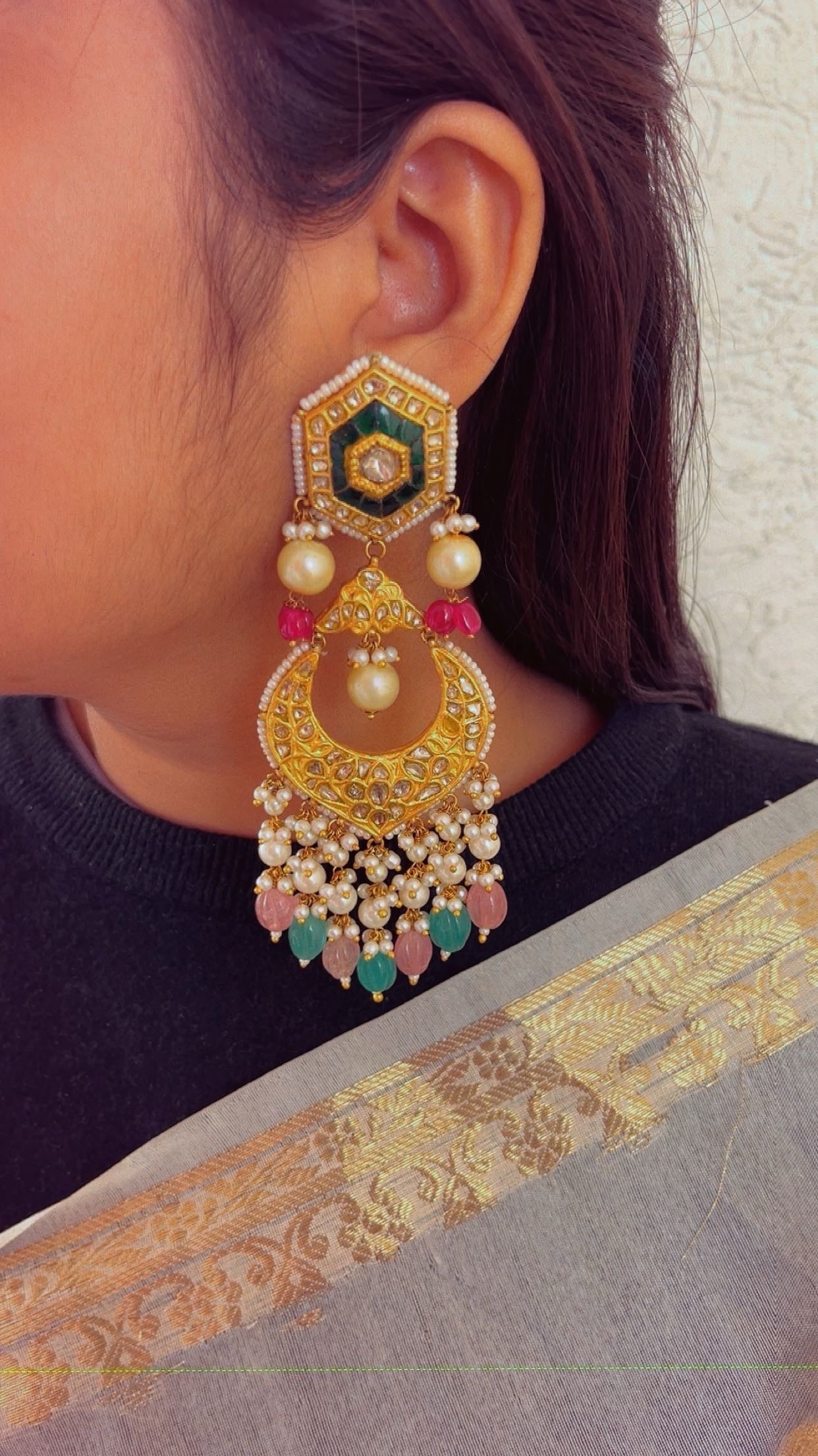 Designer 22k Gold Hallmarked Earrings