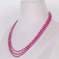 Pink Ruby & Pearl Gemstone Beads Necklace Imitation