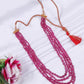 Natural Ruby Gemstone Oval Beads Necklace Jewelry