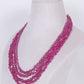 Natural Ruby Gemstone Oval Beads Necklace Jewelry