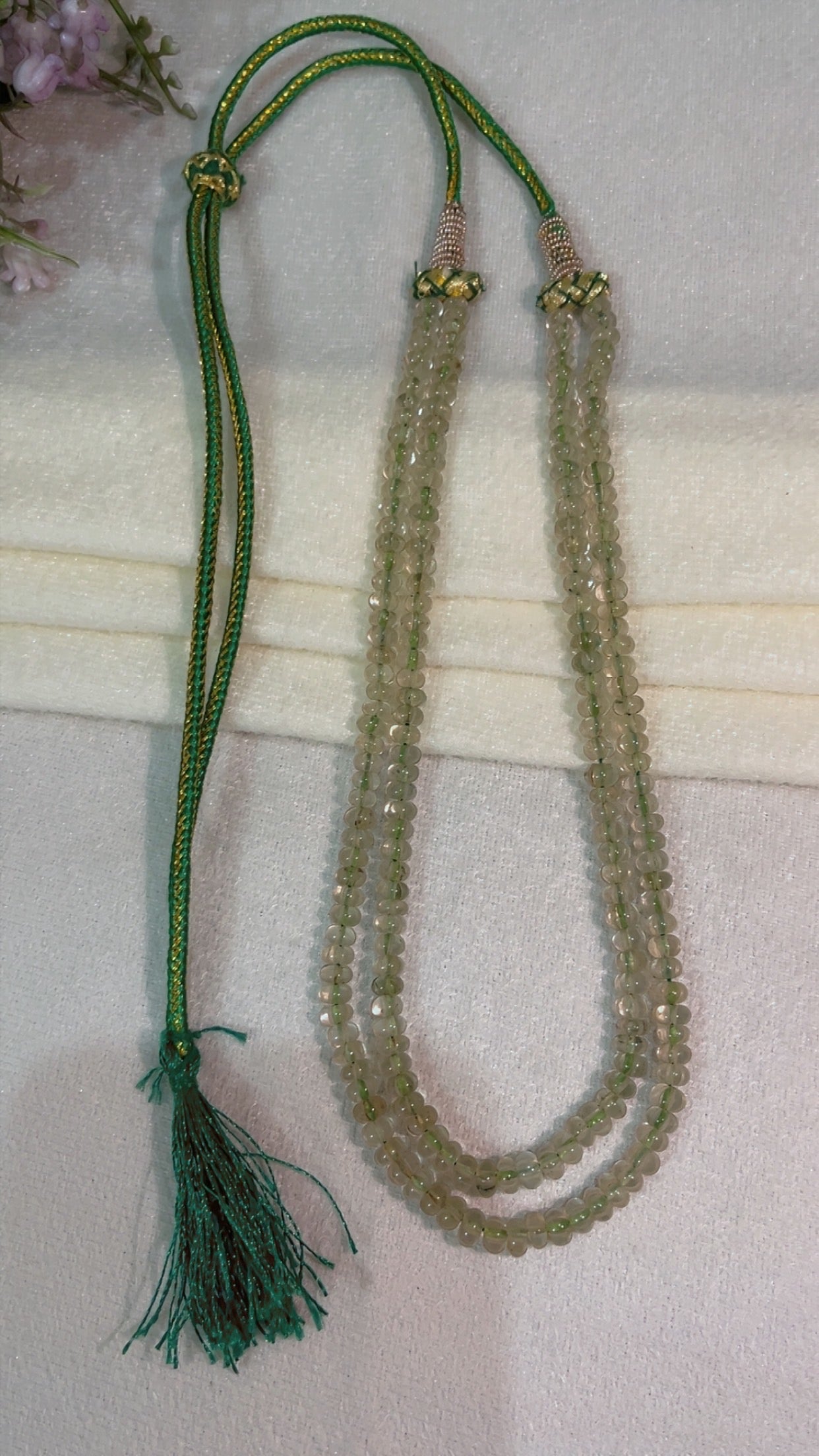 Natural Green Quartz Beads Necklace Jewelry