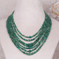 Natural Emerald Gemstone Beads Necklace Jewelry