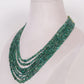 Natural Emerald Gemstone Beads Necklace Jewelry