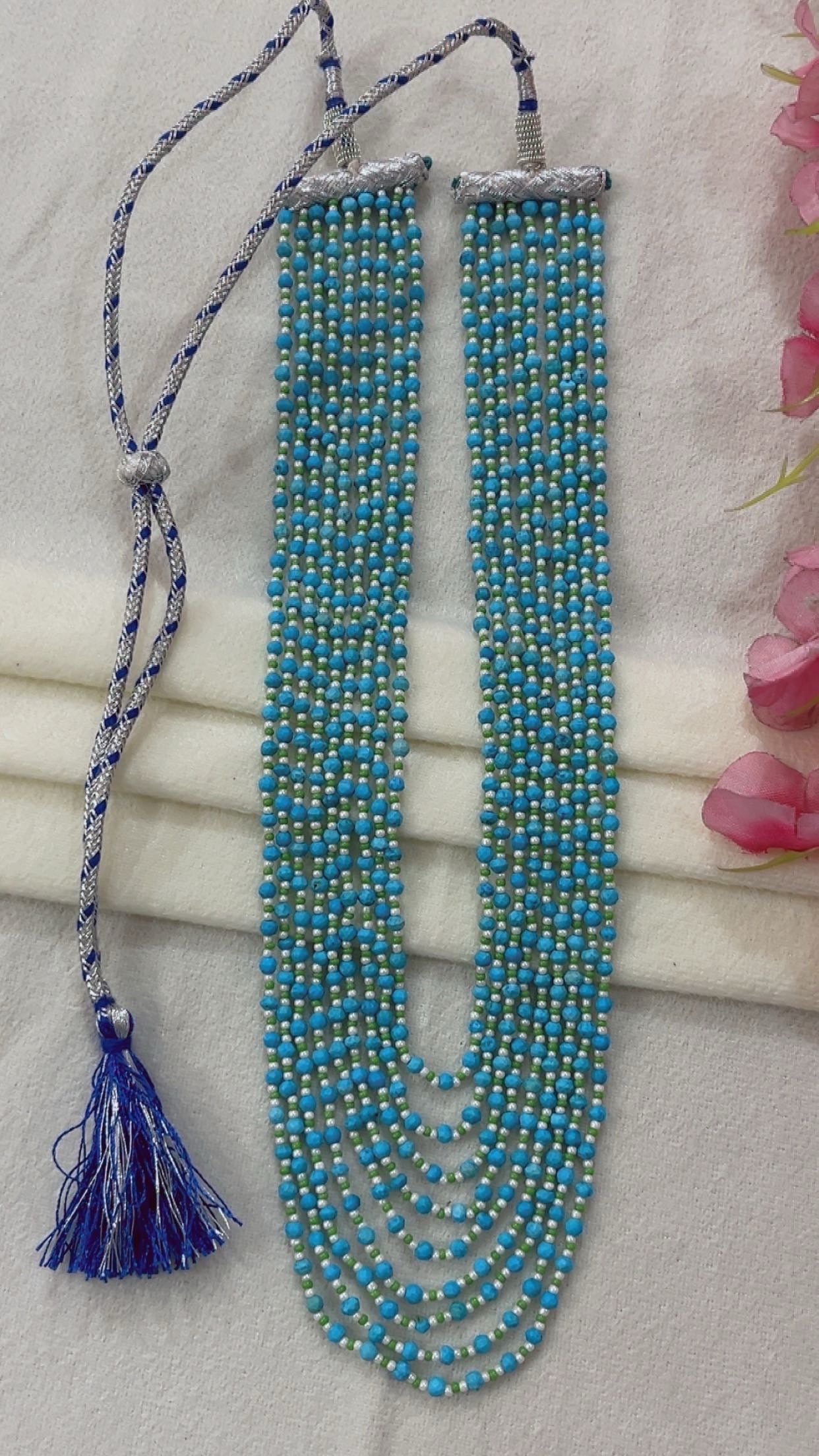 Natural Turquoise Gemstone Beads Necklace Jewelry