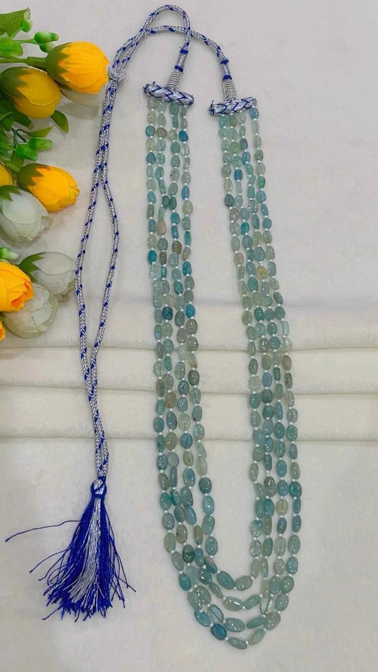 Natural Amazonite Gemstone Beads Necklace Jewelry