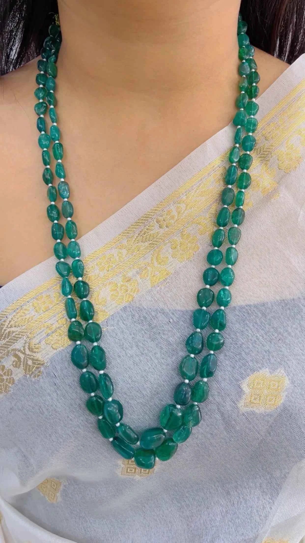 Natural Fluorite Gemstone Beads Necklace Jewelry