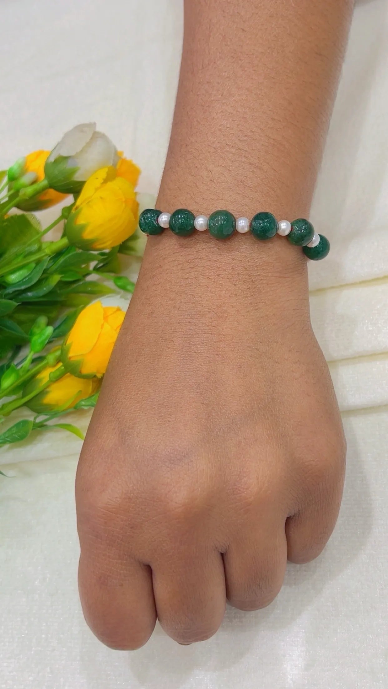 Natural Gemstone Rakhis for Health & Wealth – Pack of 5
