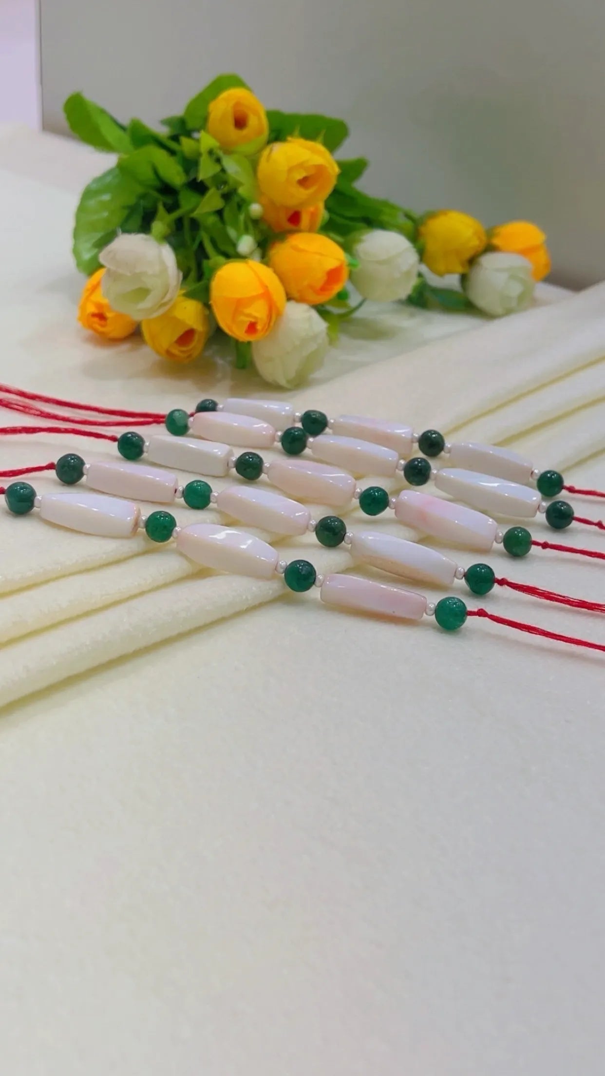 Natural Gemstone Rakhis for Health &amp; Wealth – Pack of 5&nbsp;