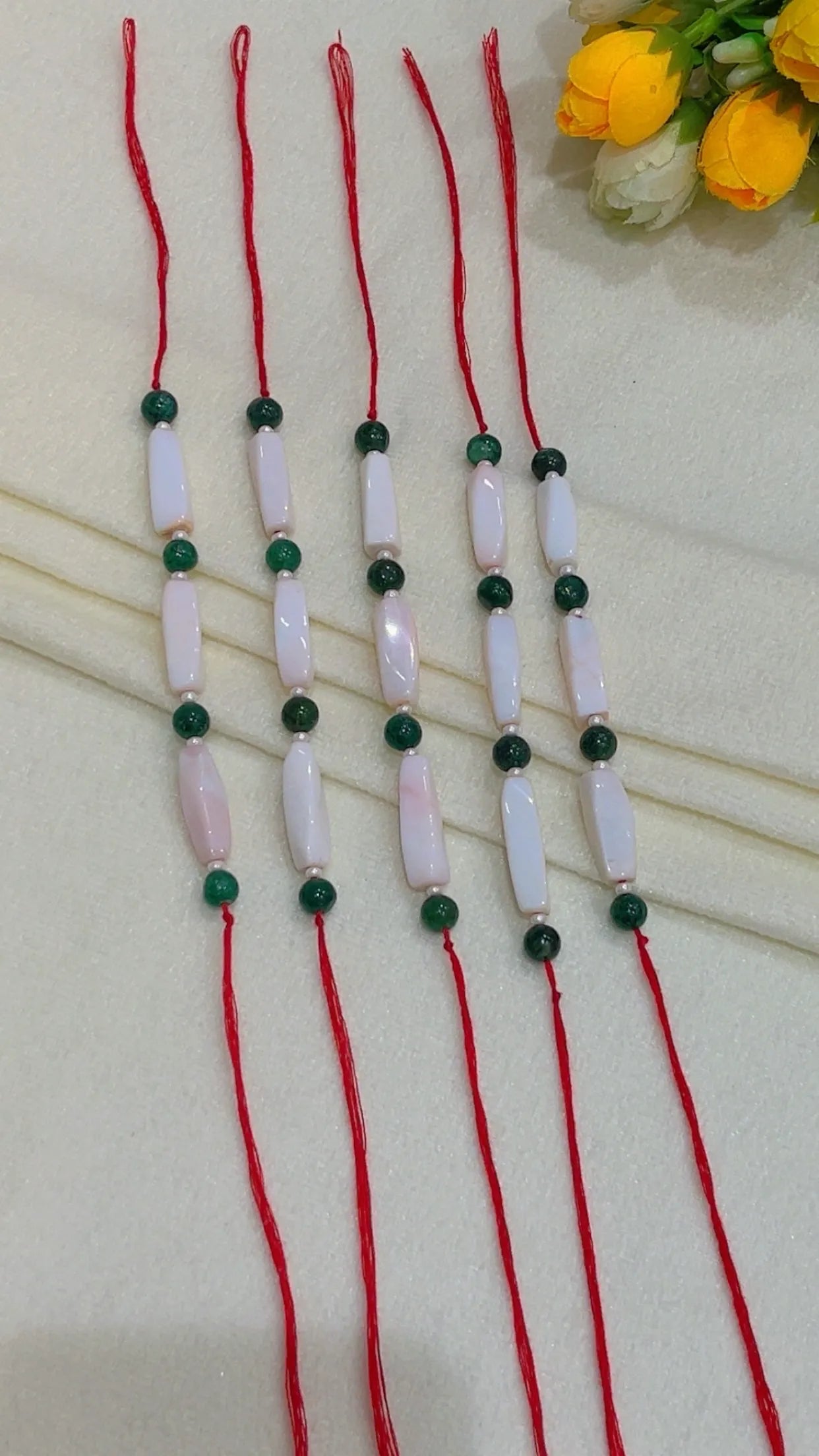 Natural Gemstone Rakhis for Health &amp; Wealth – Pack of 5&nbsp;
