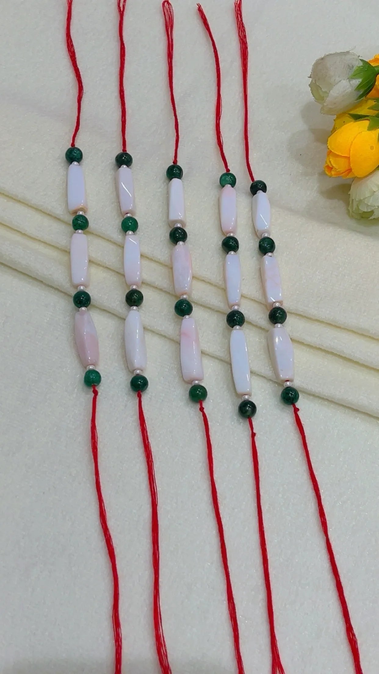Natural Gemstone Rakhis for Health &amp; Wealth – Pack of 5&nbsp;