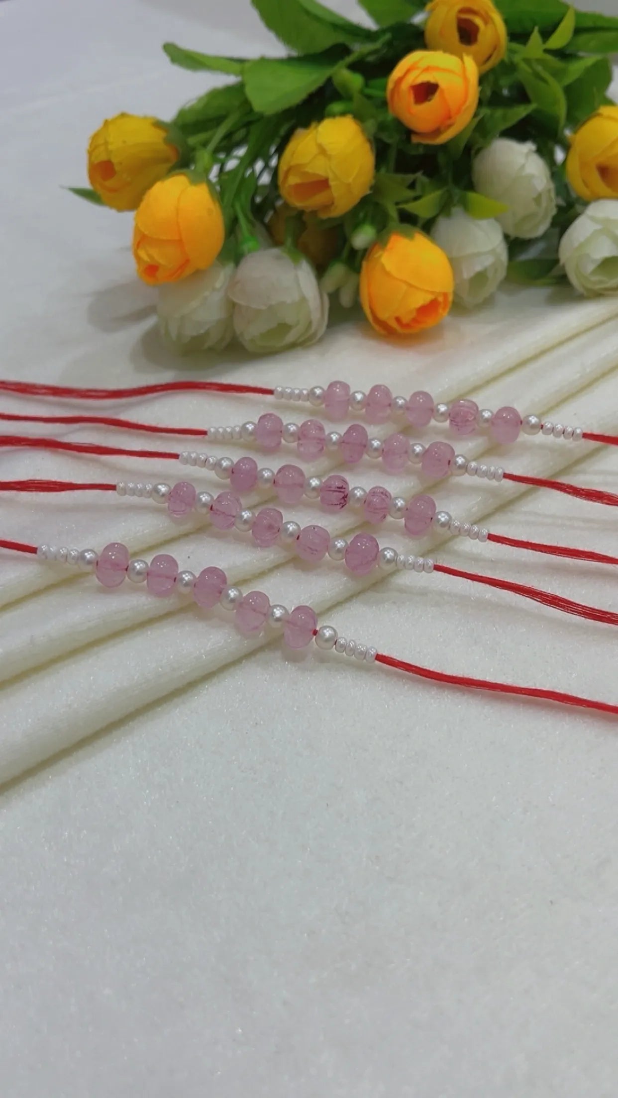 Natural Gemstone Rakhis for Health & Wealth – Pack of 5
