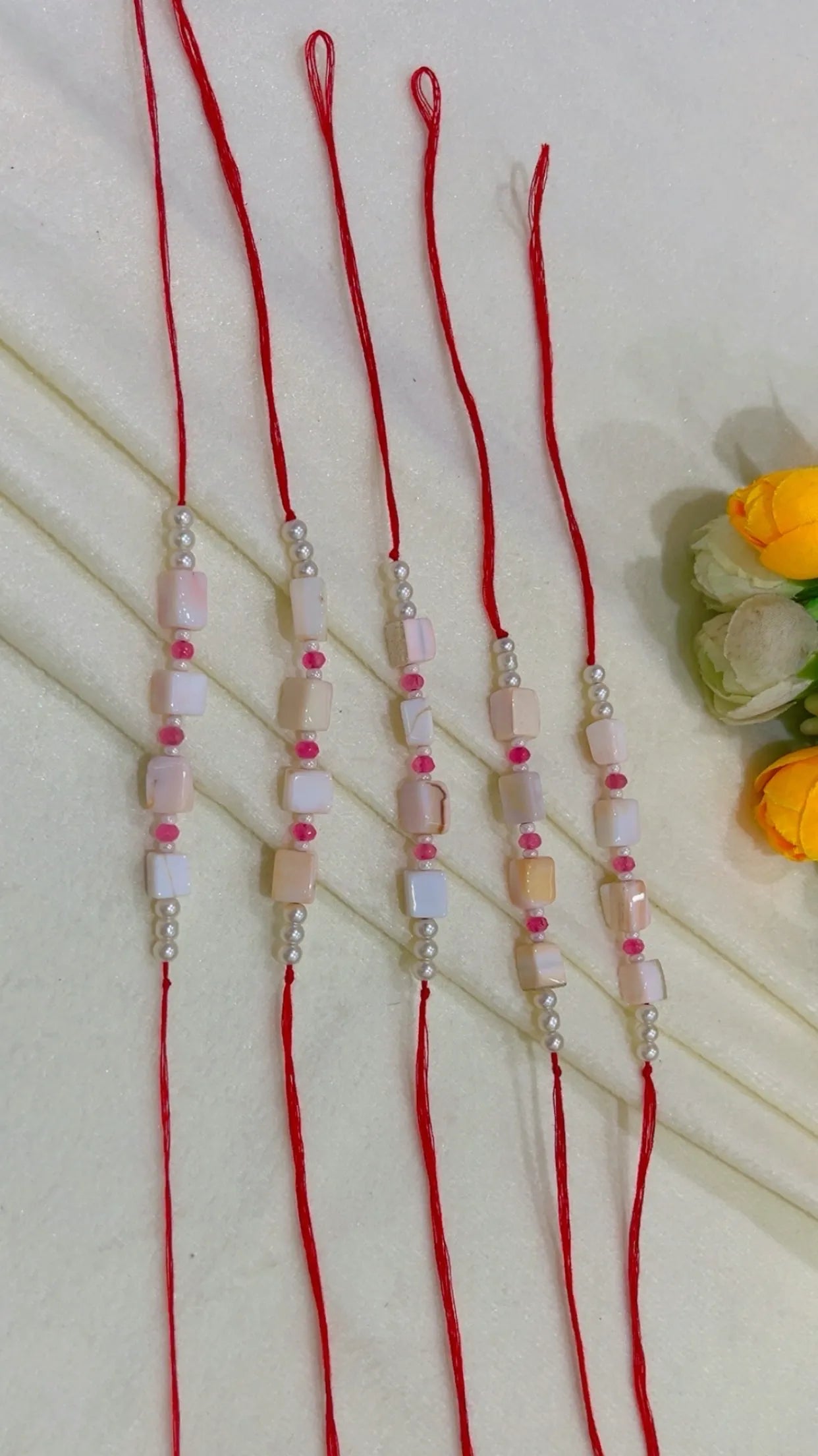 Natural Gemstone Rakhis for Health &amp; Wealth – Pack of 5&nbsp;