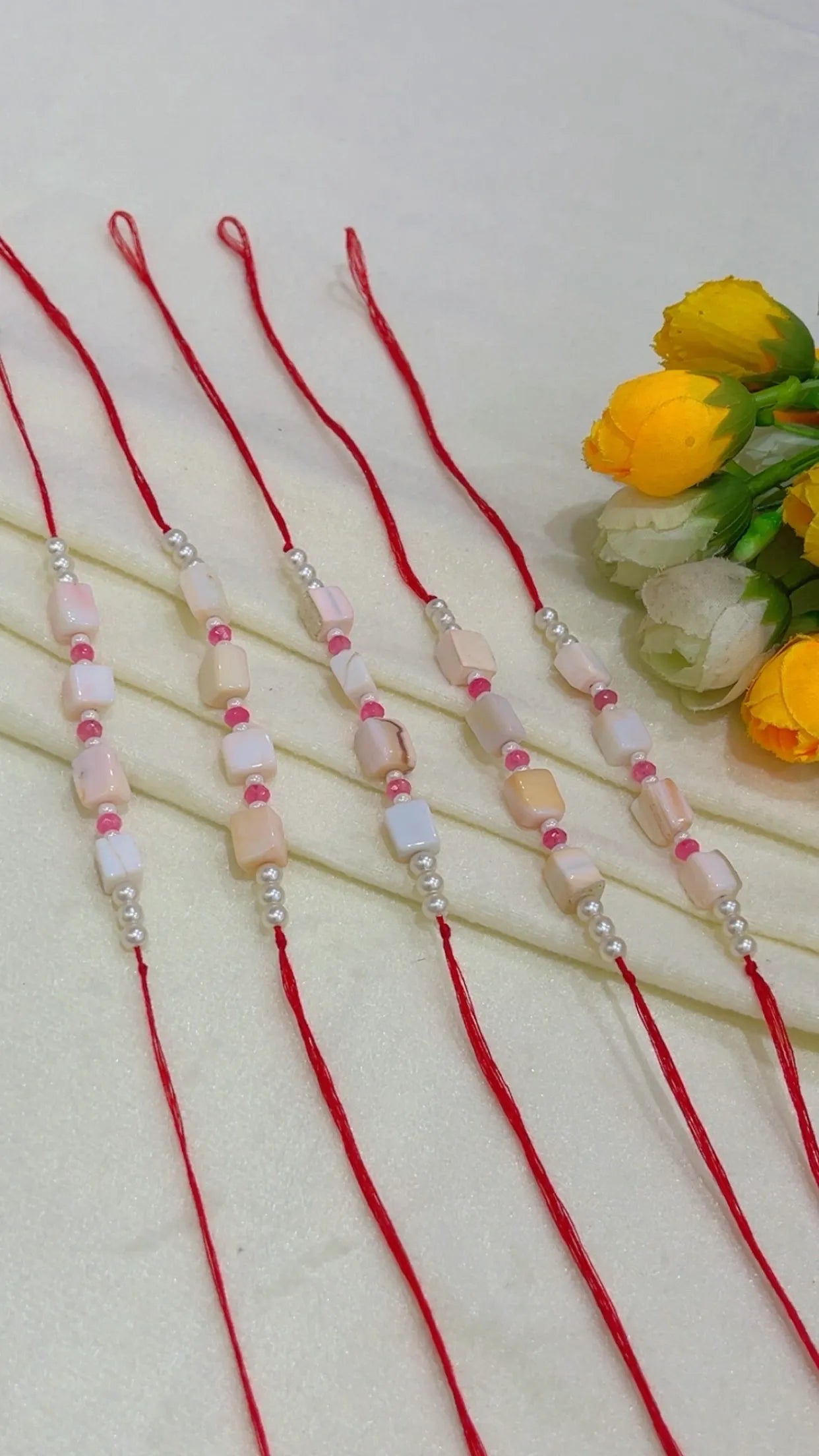 Natural Gemstone Rakhis for Health &amp; Wealth – Pack of 5&nbsp;