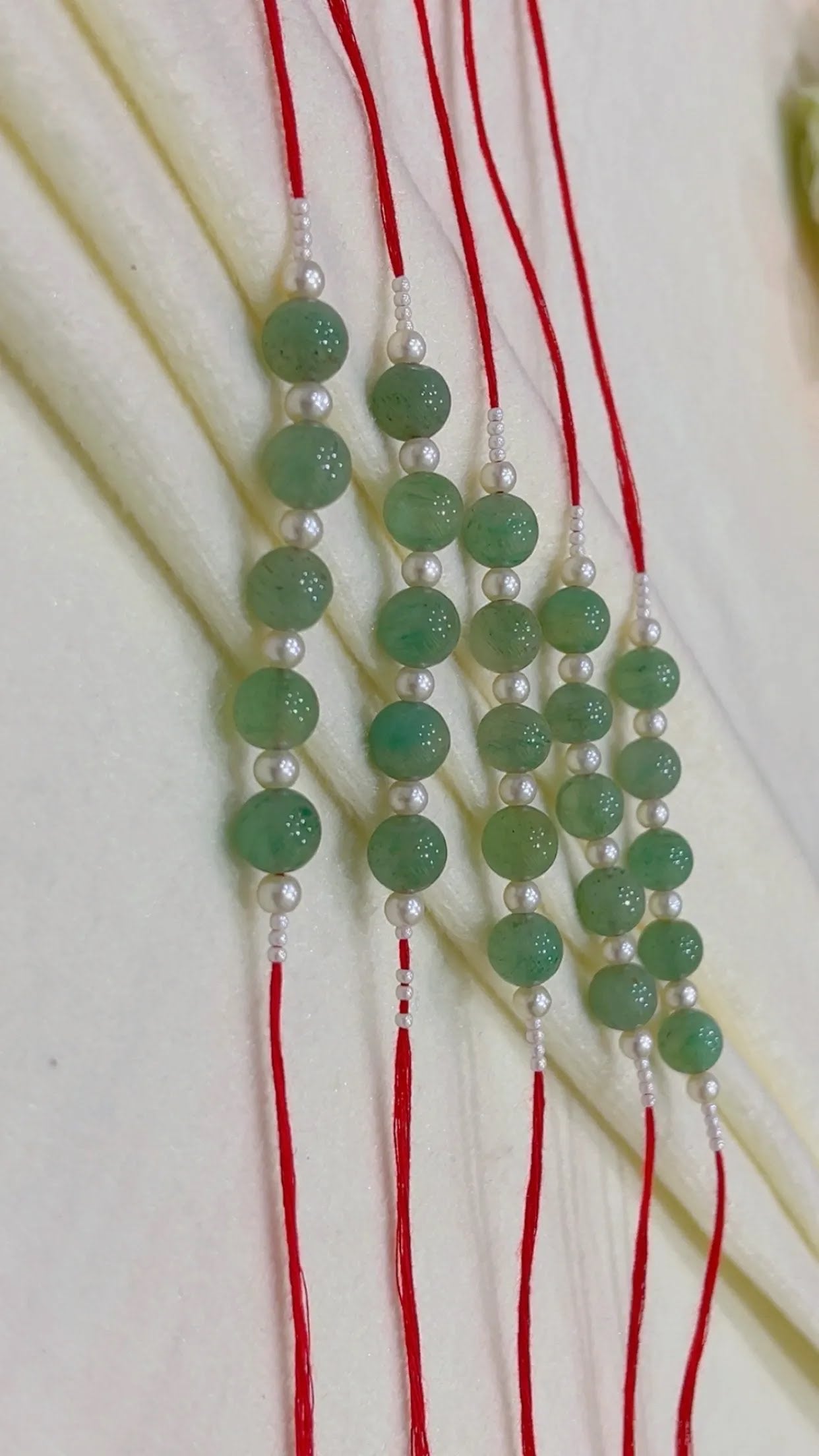 Natural Gemstone Rakhis for Health & Wealth – Pack of 5