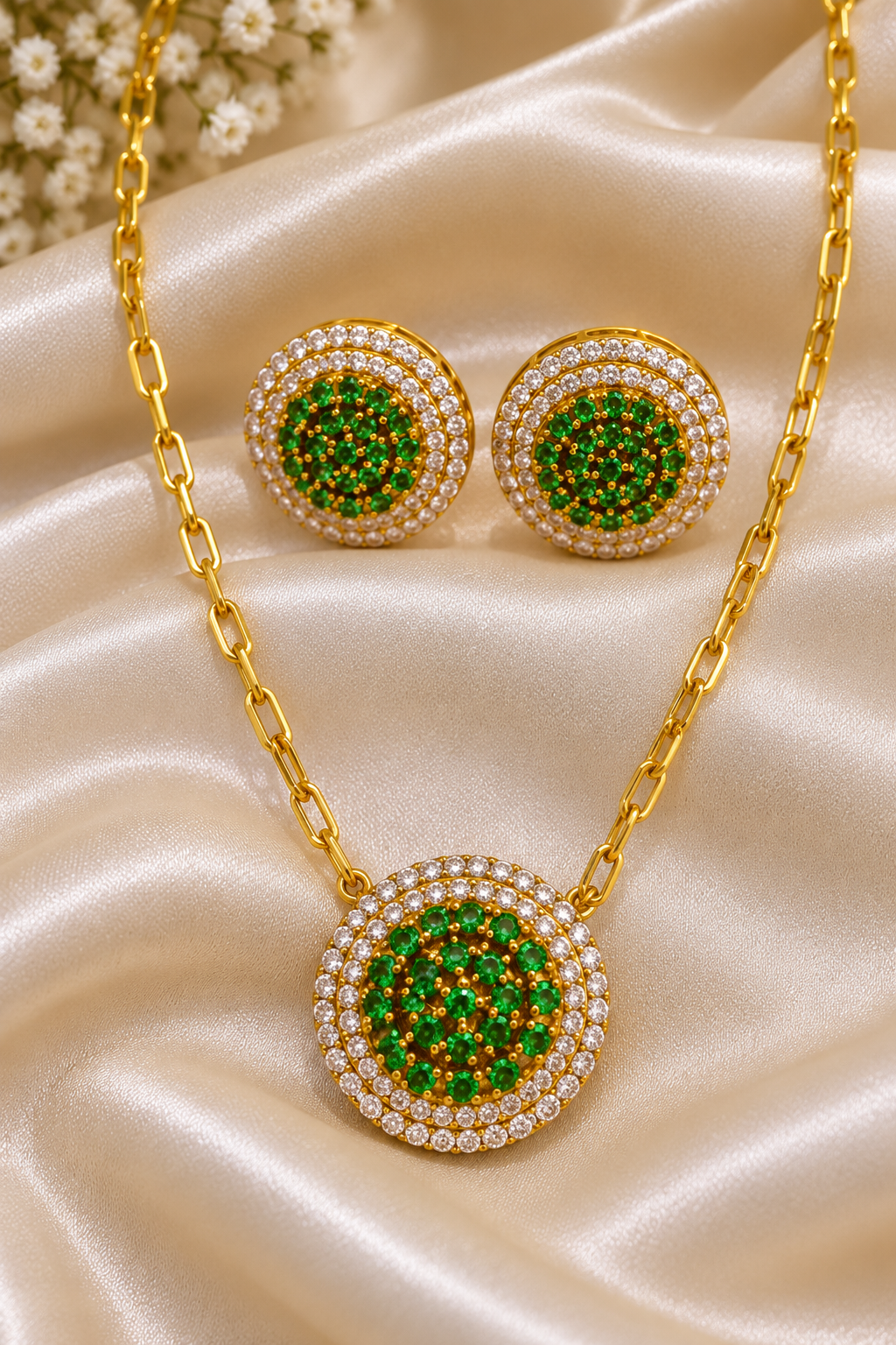 Designer 925 Silver Necklace Jewelry Set