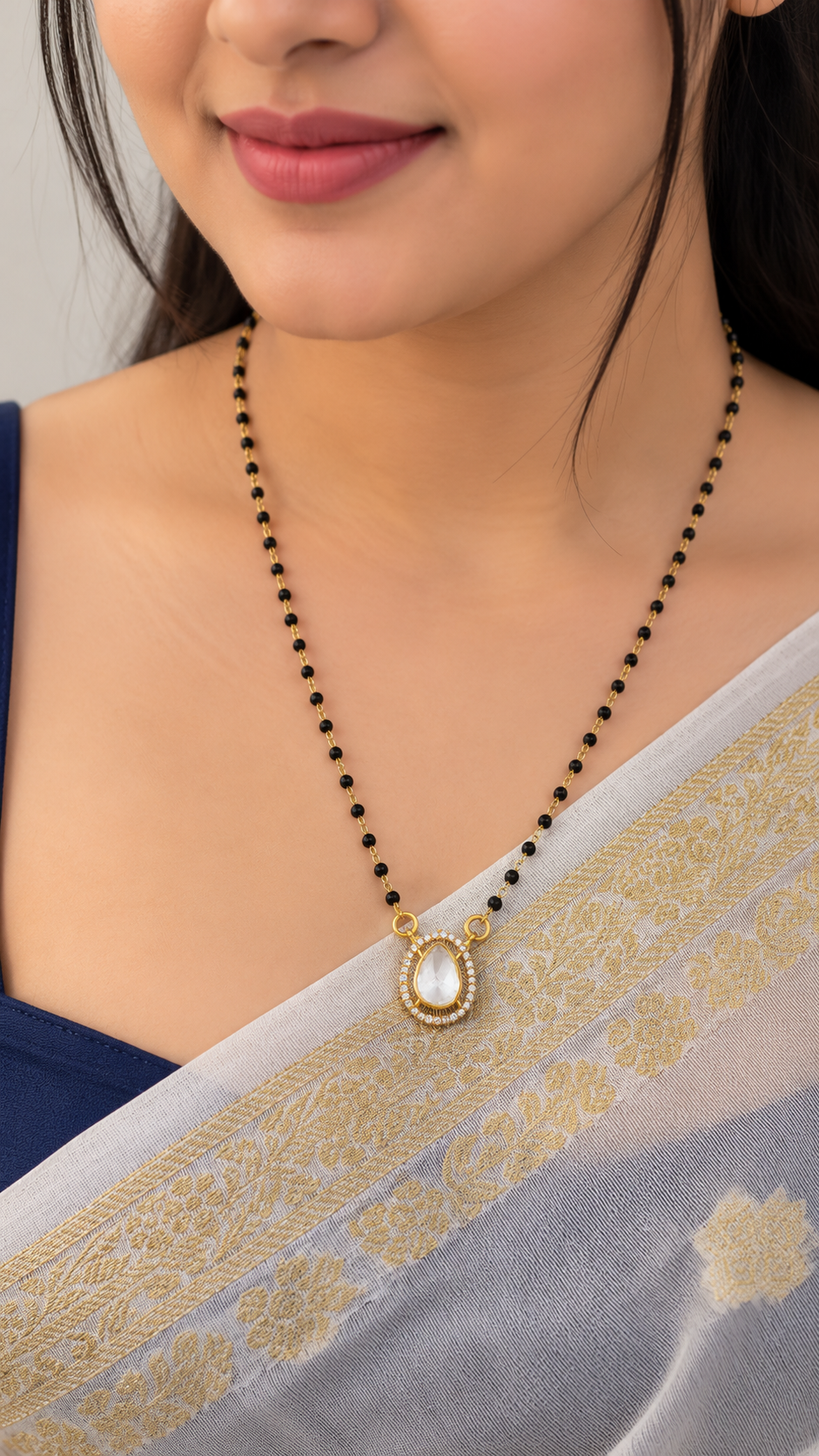 Designer 925 Silver Mangalsutra Necklace Jewelry