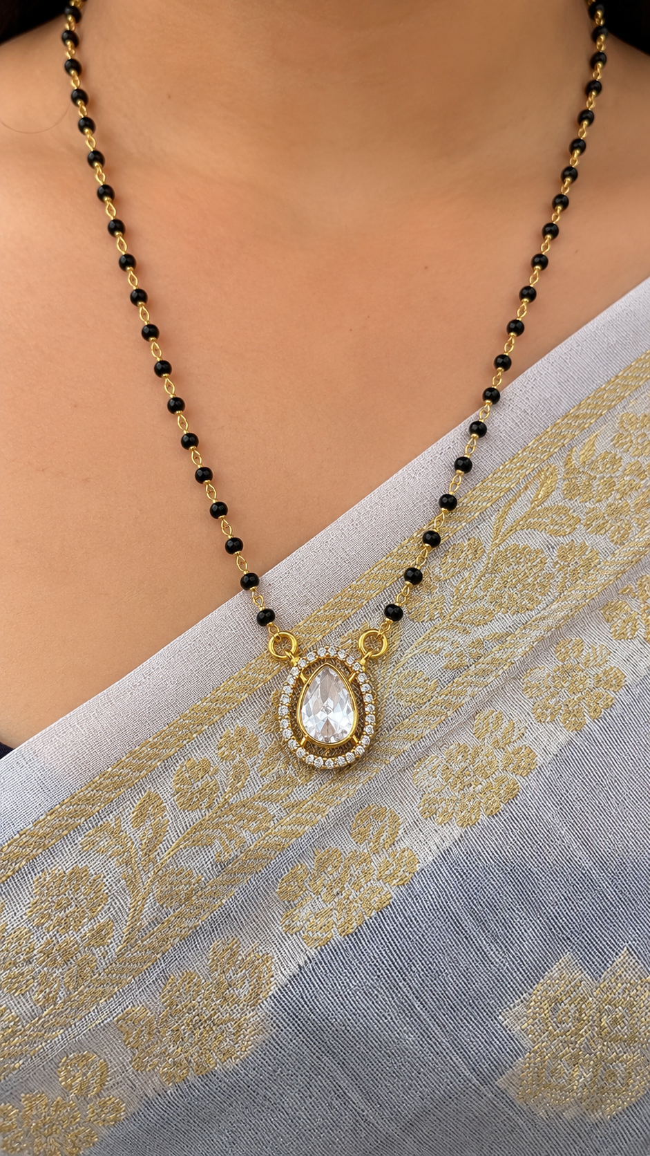 Designer 925 Silver Mangalsutra Necklace Jewelry