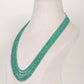 Natural Emerald Gemstone Beads Necklace Jewelry