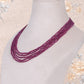 Natural Ruby  Gemstone Beads Necklace Jewelry