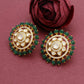 925 Silver Polki Flower Pumpkin Studs Earring Jewelry