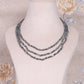 Natural Black Rutile Quartz Gemstone Beads Necklace Jewelry