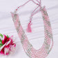 Natural Morganite & Aquamarine Gemstone Beads Necklace Jewelry