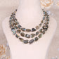Natural Labradorite & Pearl Gemstone Beads Necklace Jewelry