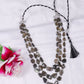 Natural Labradorite & Pearl Gemstone Beads Necklace Jewelry