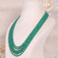 Natural Fine Quality Emerald Gemstone Beads Necklace Jewelry