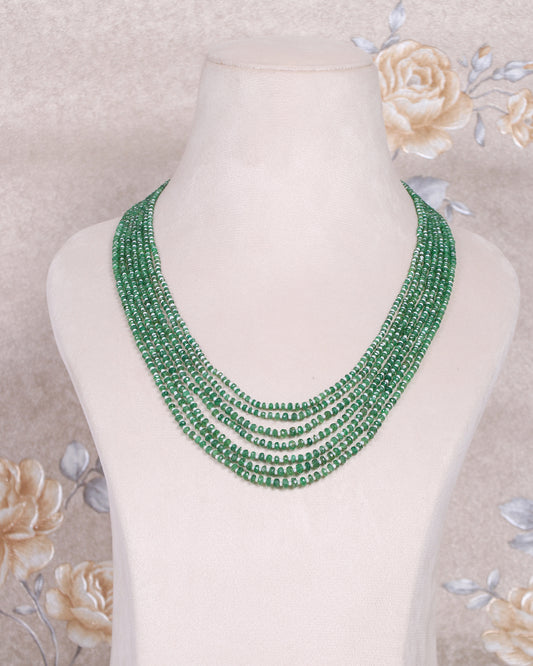 Natural Tsavorite & Pearl Gemstone Beads Necklace Jewelry