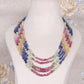 Natural Multi Sapphire Gemstone Beads Necklace Jewelry