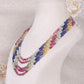 Natural Multi Sapphire Gemstone Beads Necklace Jewelry