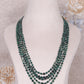 Natural Emerald & Pearl Gemstone Beads Necklace Jewelry