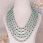 Natural Green Fluorite & Quartz Gemstone Beads Necklace Jewelry